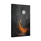 Moon Garden Wall Art - Golden Firefly Path - Calm Modern Print