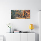 Royal Elephant Wall Art - Mughal Palace Procession Painting - Luxury Cultural Statement Decor