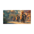 Royal Elephant Wall Art - Mughal Palace Procession Painting - Luxury Cultural Statement Decor