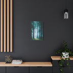Fog Forest Wall Art - Tall Trees in Mist - Calm Modern Nature Decor