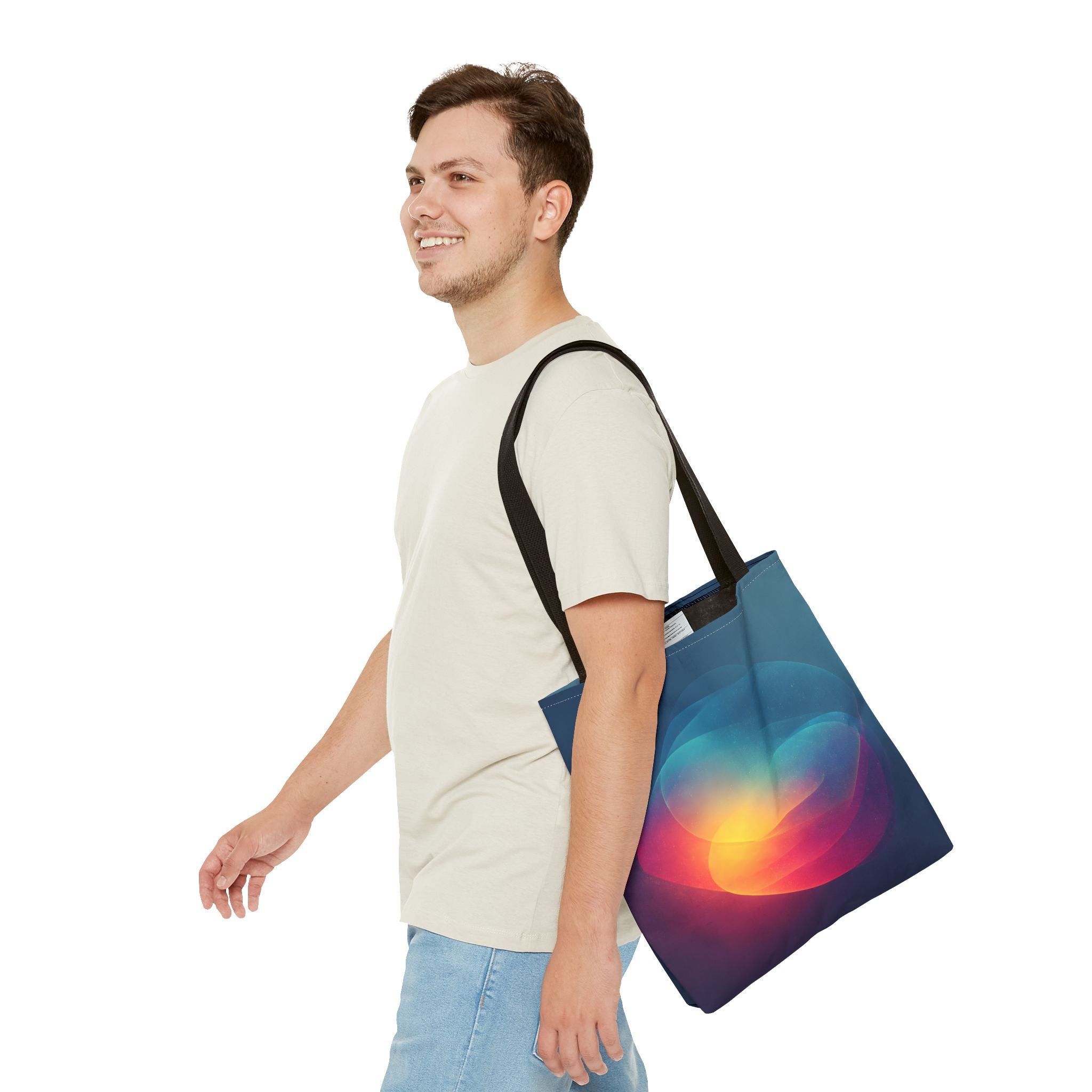 Abstract Love Tote Bag - Modern True Connection Artwork - Minimalist Everyday Carry