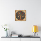 Tree of Life Wall Art - Symbolic Botanical Circle - Spiritual Nature Decor