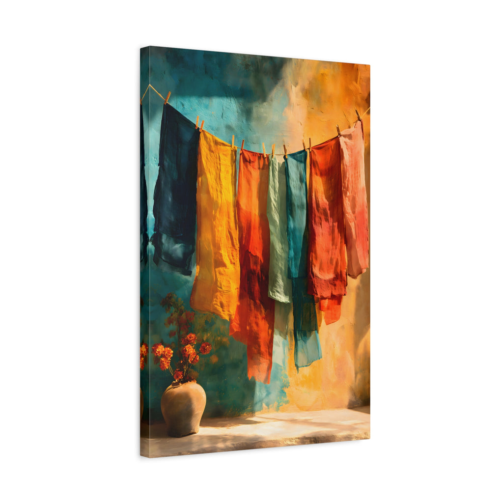 Colorful Textile Wall Art - Sunlit Fabric Hanging - Boho Cultural Decor