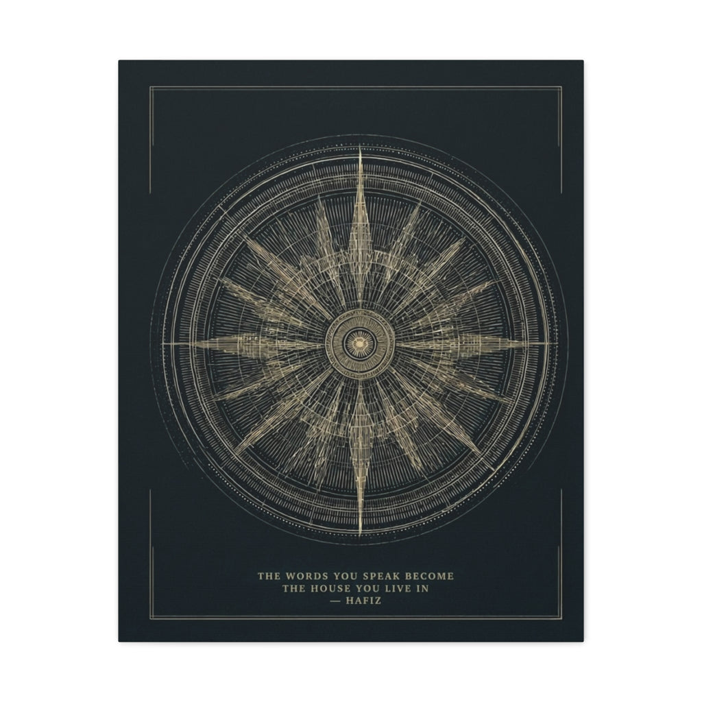 Hafiz Quote Wall Art - Sacred Geometry Spiritual Print for Meditation Space