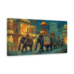 Mughal Elephant Art Print - Royal Indian Palace Procession - Statement Cultural Wall Decor