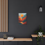 Sunset Wall Art - Warm Earth Tone Mountain Landscape Print