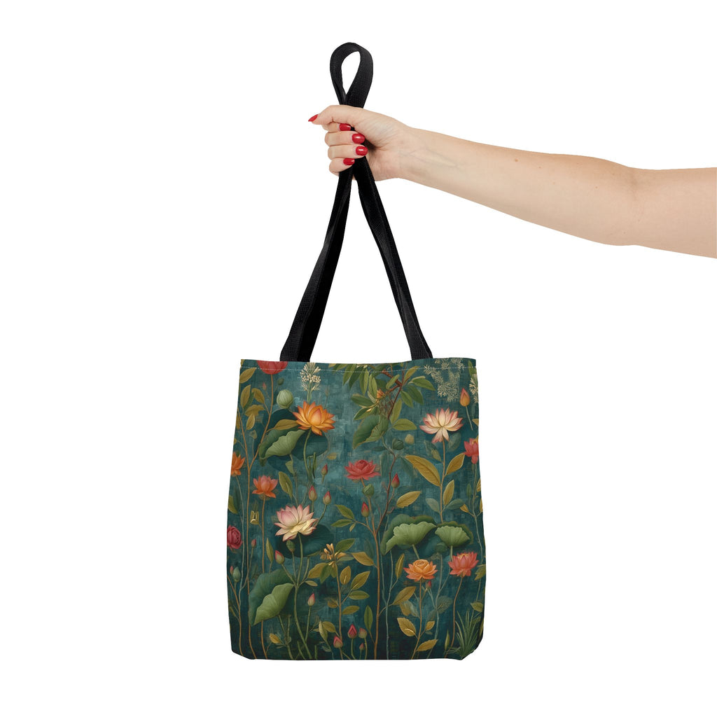 Vintage Wildflower Pattern Tote | Floral Botanical All-Over Print