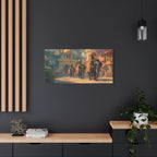 Royal Elephant Wall Art - Mughal Palace Procession Painting - Luxury Cultural Statement Decor