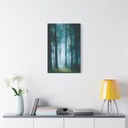 Fog Forest Wall Art - Tall Trees in Mist - Calm Modern Nature Decor