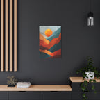 Sunset Wall Art - Warm Earth Tone Mountain Landscape Print