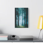 Fog Forest Wall Art - Tall Trees in Mist - Calm Modern Nature Decor