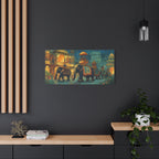 Mughal Elephant Art Print - Royal Indian Palace Procession - Statement Cultural Wall Decor