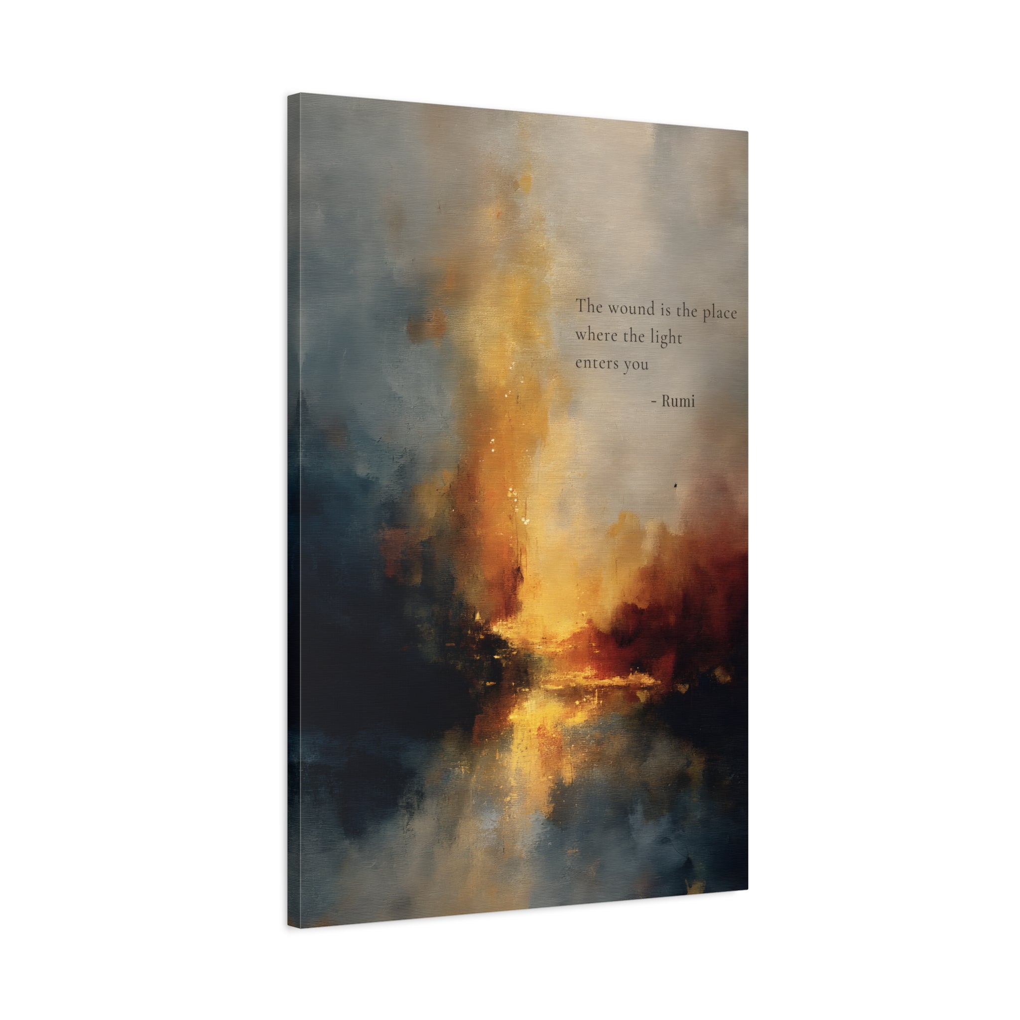 Rumi Inspired Abstract Wall Art - The wound is the place where the light enters you.