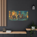 Mughal Elephant Art Print - Royal Indian Palace Procession - Statement Cultural Wall Decor