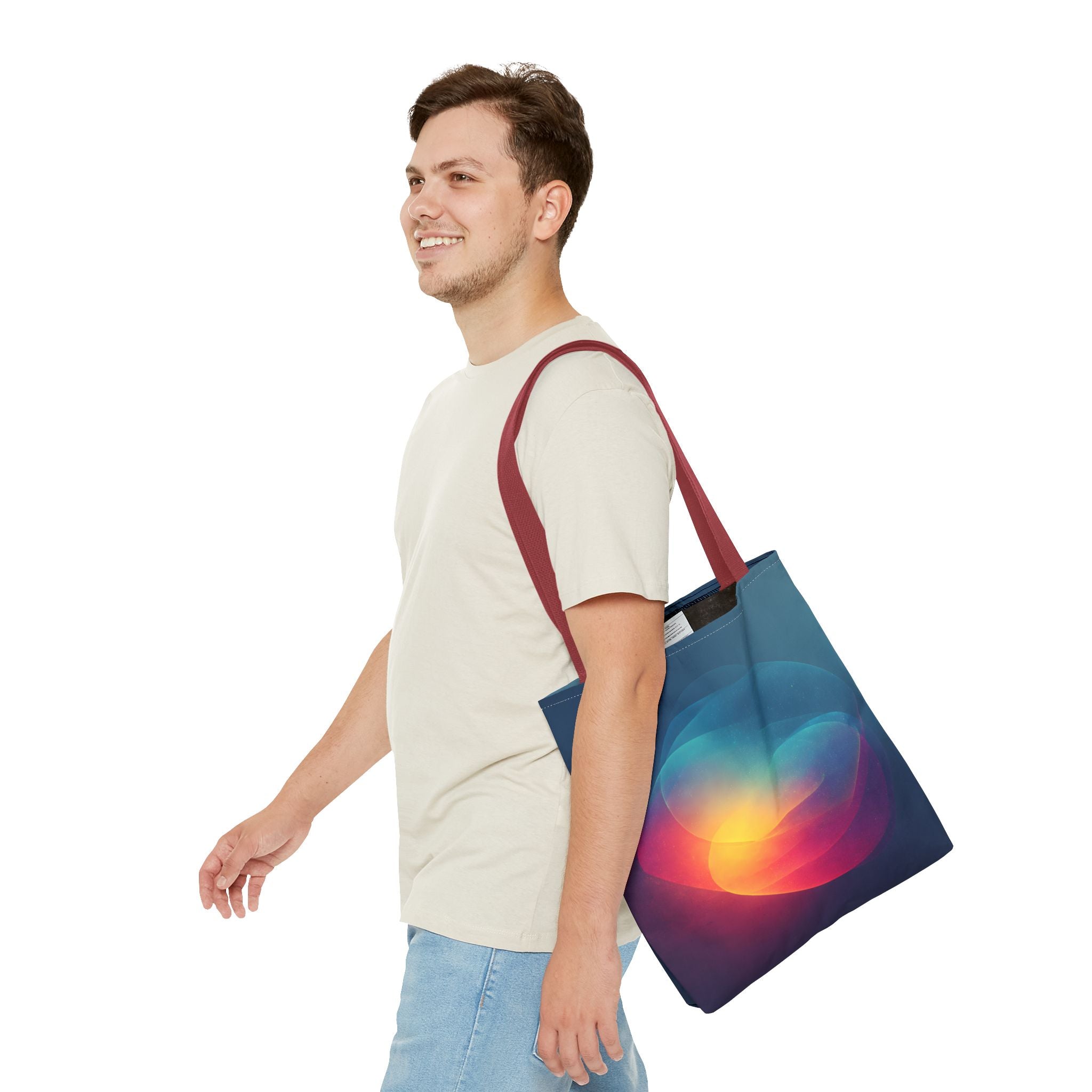 Abstract Love Tote Bag - Modern True Connection Artwork - Minimalist Everyday Carry