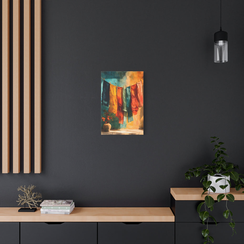 Colorful Textile Wall Art - Sunlit Fabric Hanging - Boho Cultural Decor