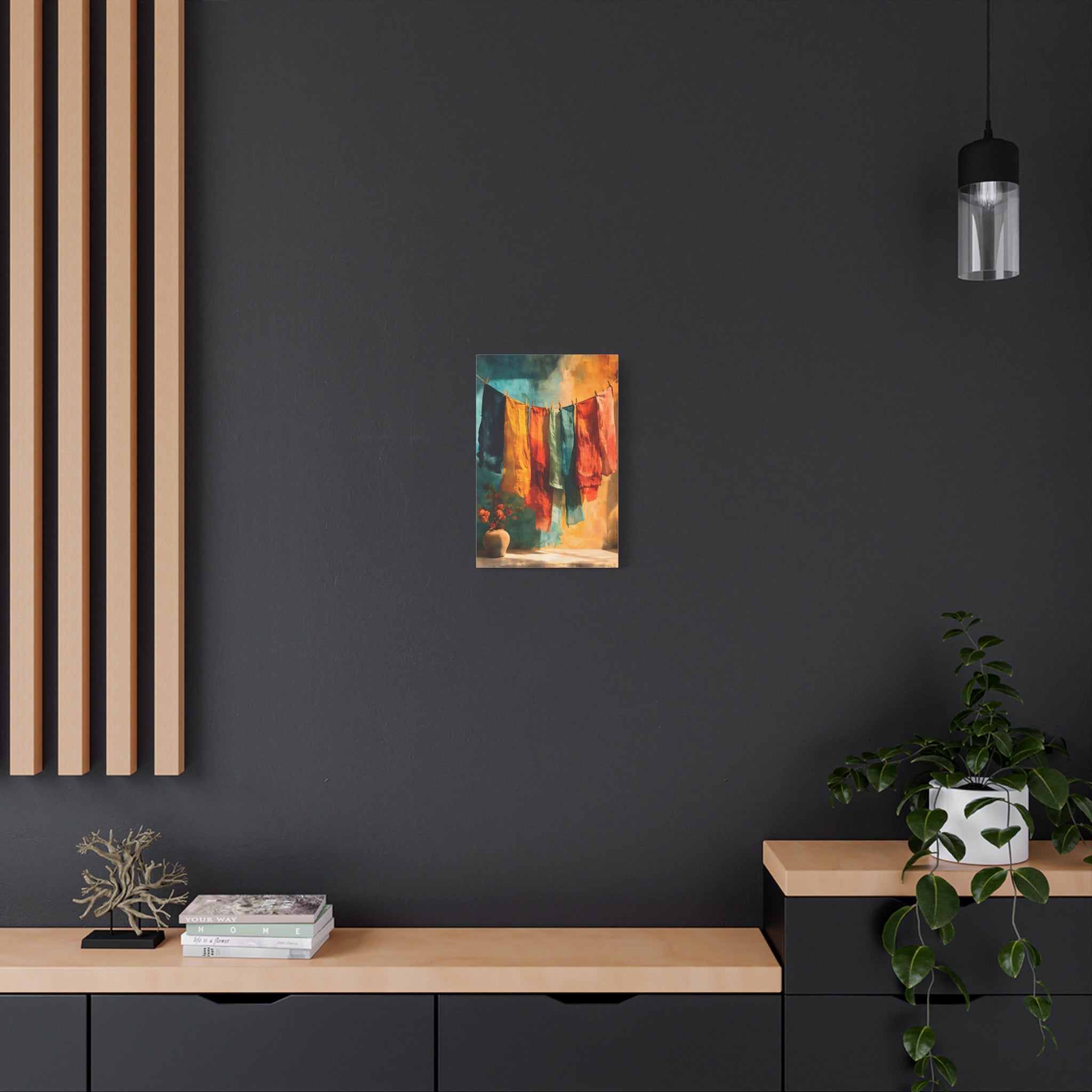 Colorful Textile Wall Art - Sunlit Fabric Hanging - Boho Cultural Decor