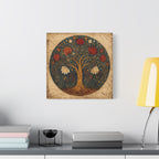 Tree of Life Wall Art - Symbolic Botanical Circle - Spiritual Nature Decor