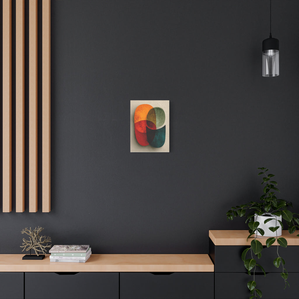 Abstract Geometric Romantic  Wall Art - Symbolic Modern Love Print - Minimal Living Room Decor