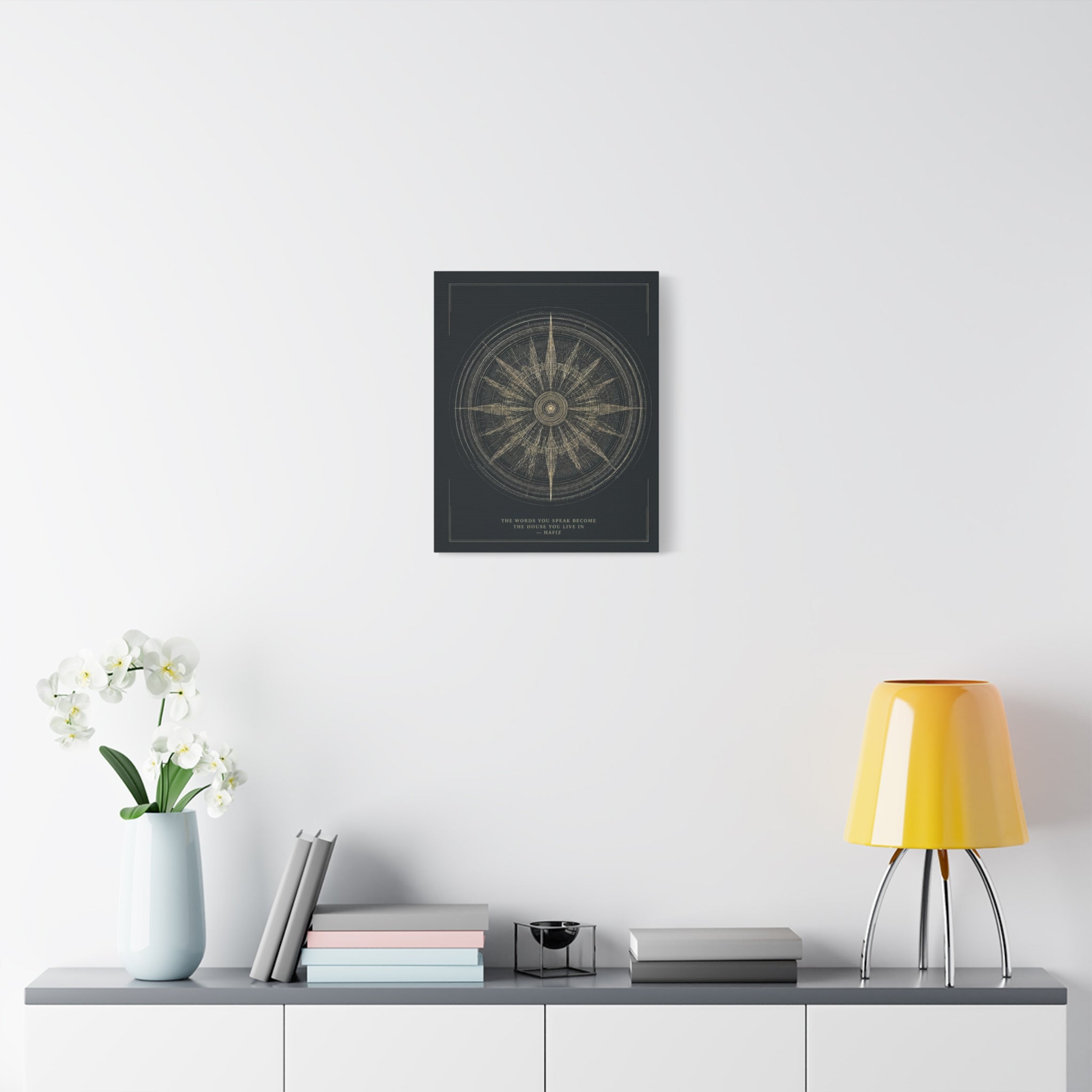 Hafiz Quote Wall Art - Sacred Geometry Spiritual Print for Meditation Space