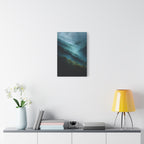 Misty Landscape Wall Art - Moody Blue Green Nature - Calm Modern Decor
