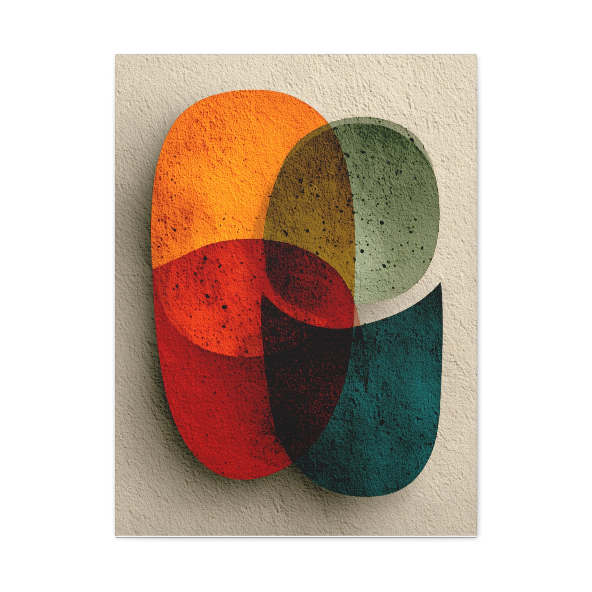 Abstract Geometric Romantic  Wall Art - Symbolic Modern Love Print - Minimal Living Room Decor