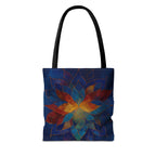 Multicolor Mandala Lotus Tote Bag | Boho Geometric Art