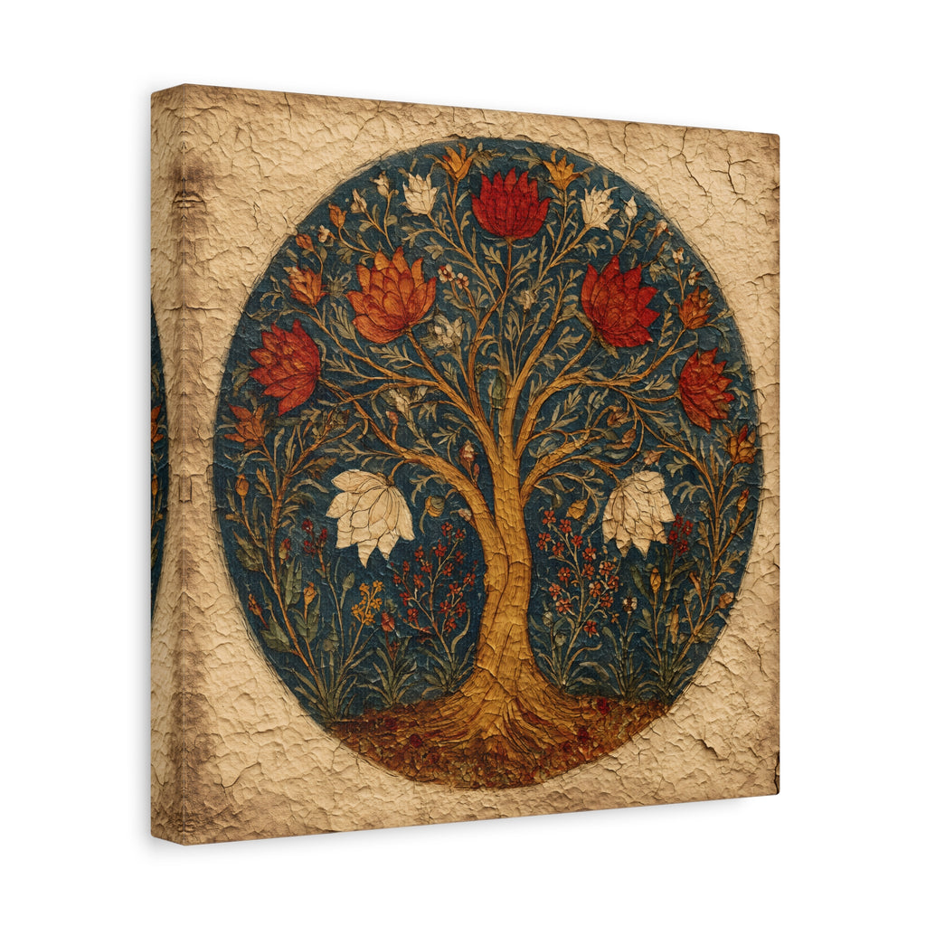 Tree of Life Wall Art - Symbolic Botanical Circle - Spiritual Nature Decor