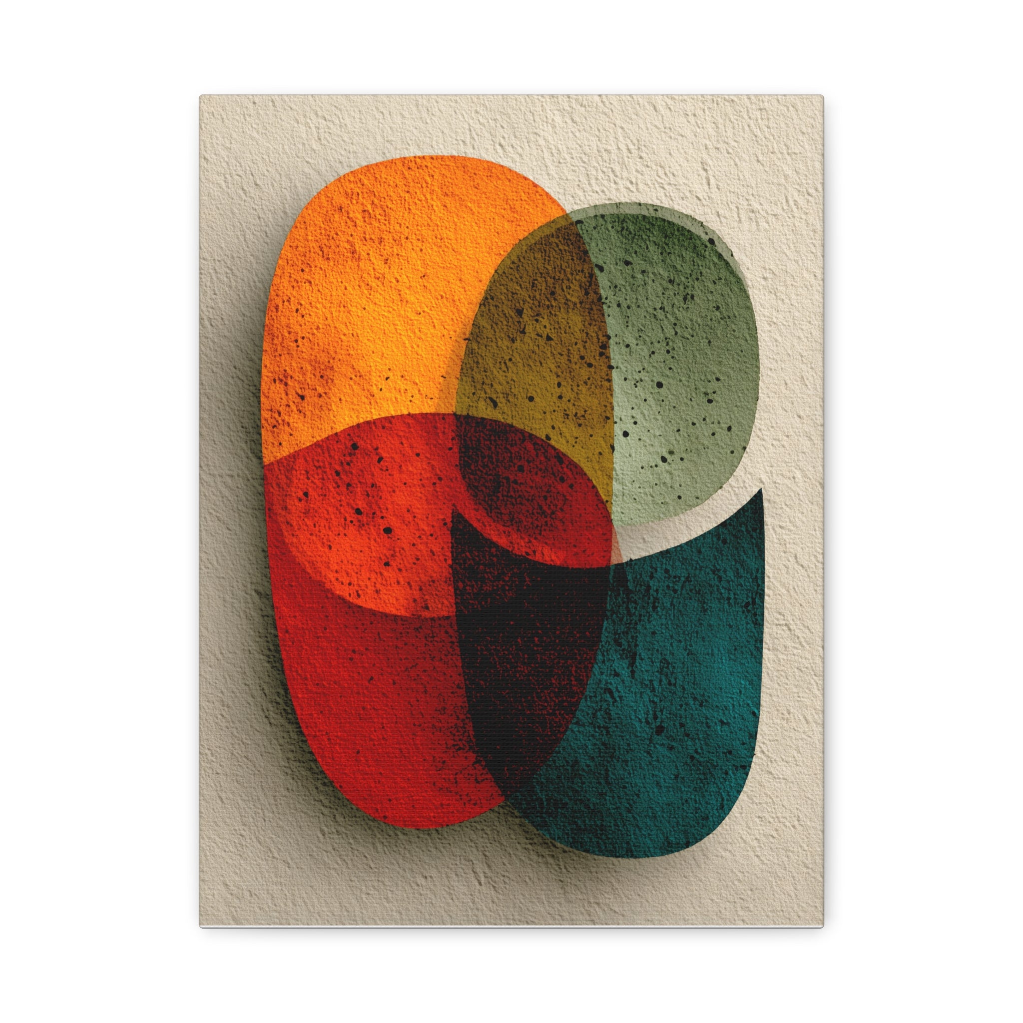 Abstract Geometric Romantic  Wall Art - Symbolic Modern Love Print - Minimal Living Room Decor
