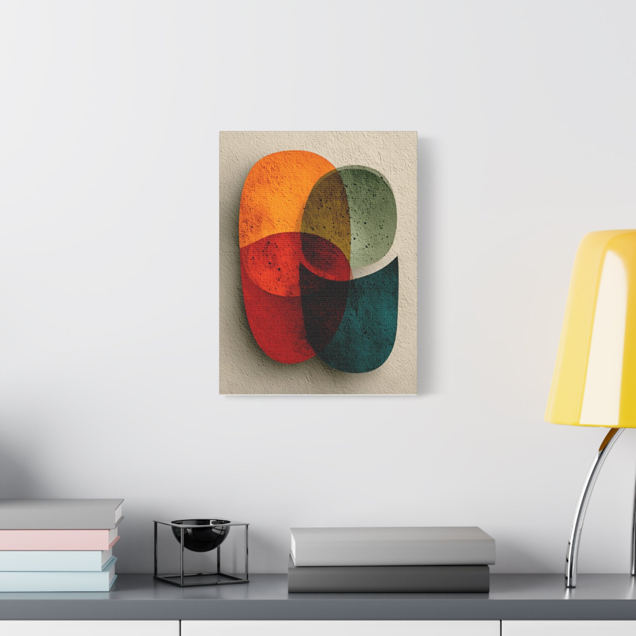 Abstract Geometric Romantic  Wall Art - Symbolic Modern Love Print - Minimal Living Room Decor