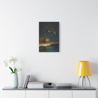 Golden Tree Wall Art - Symbolic Resilience Landscape - Calm Minimal Nature Decor