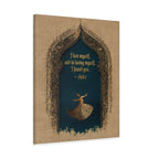 Sufi Quote Wall Art - Hafez Poetry Print with Whirling Dervish