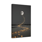 Moon Garden Wall Art - Minimal Firefly Path - Calm Modern Decor