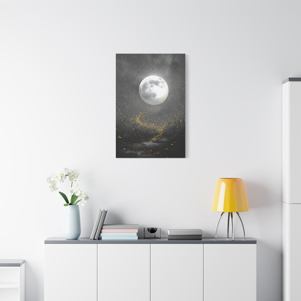 Moon Garden Wall Art - Firefly Path Print - Calm Modern Decor