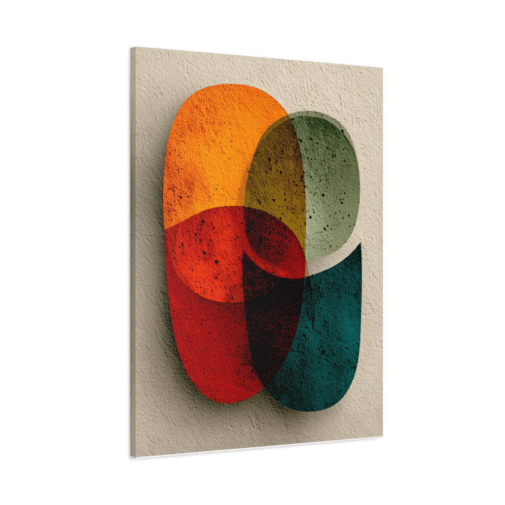 Abstract Geometric Romantic  Wall Art - Symbolic Modern Love Print - Minimal Living Room Decor
