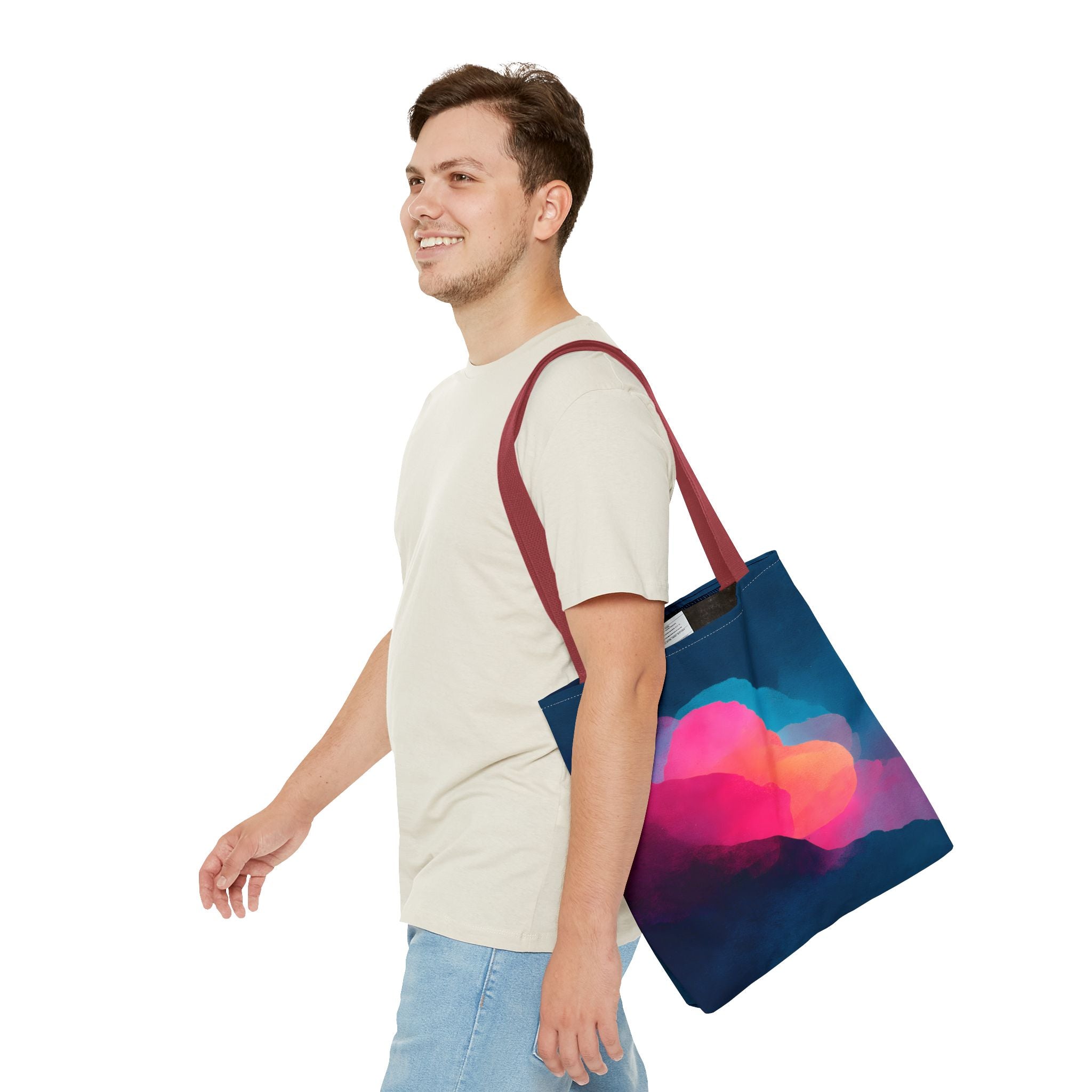 Abstract Love Tote Bag - Modern True Connection Art - Minimalist Everyday Tote