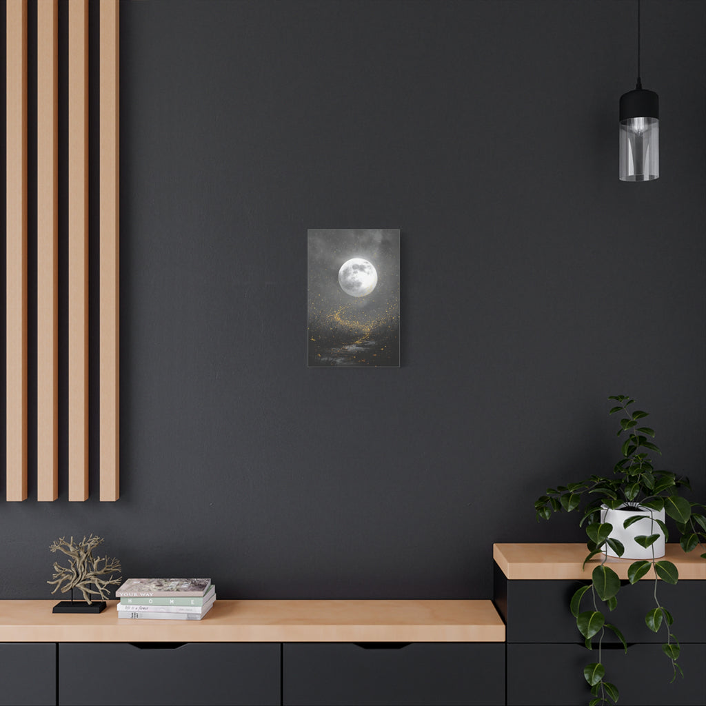Moon Garden Wall Art - Firefly Path Print - Calm Modern Decor