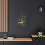 Golden Tree Wall Art - Symbolic Resilience Landscape - Calm Minimal Nature Decor