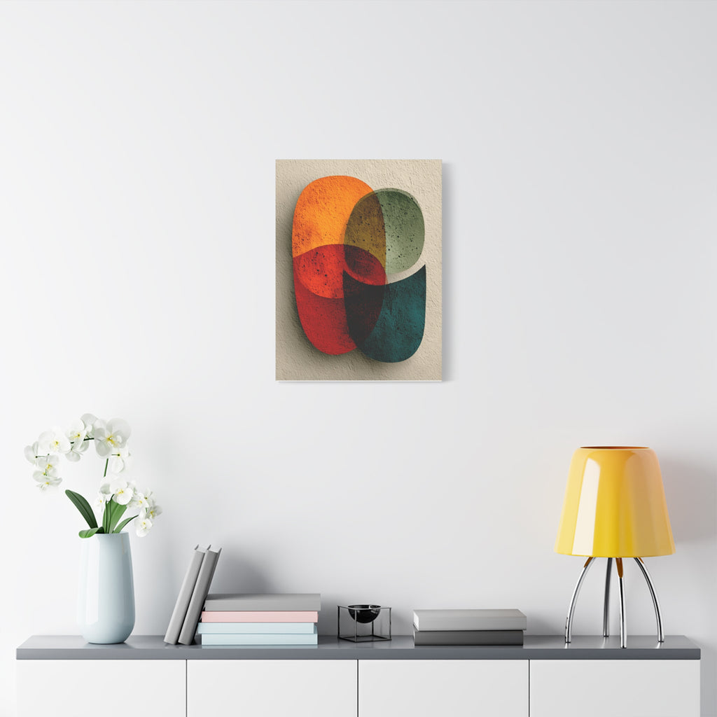 Abstract Geometric Romantic  Wall Art - Symbolic Modern Love Print - Minimal Living Room Decor