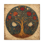 Tree of Life Wall Art - Symbolic Botanical Circle - Spiritual Nature Decor