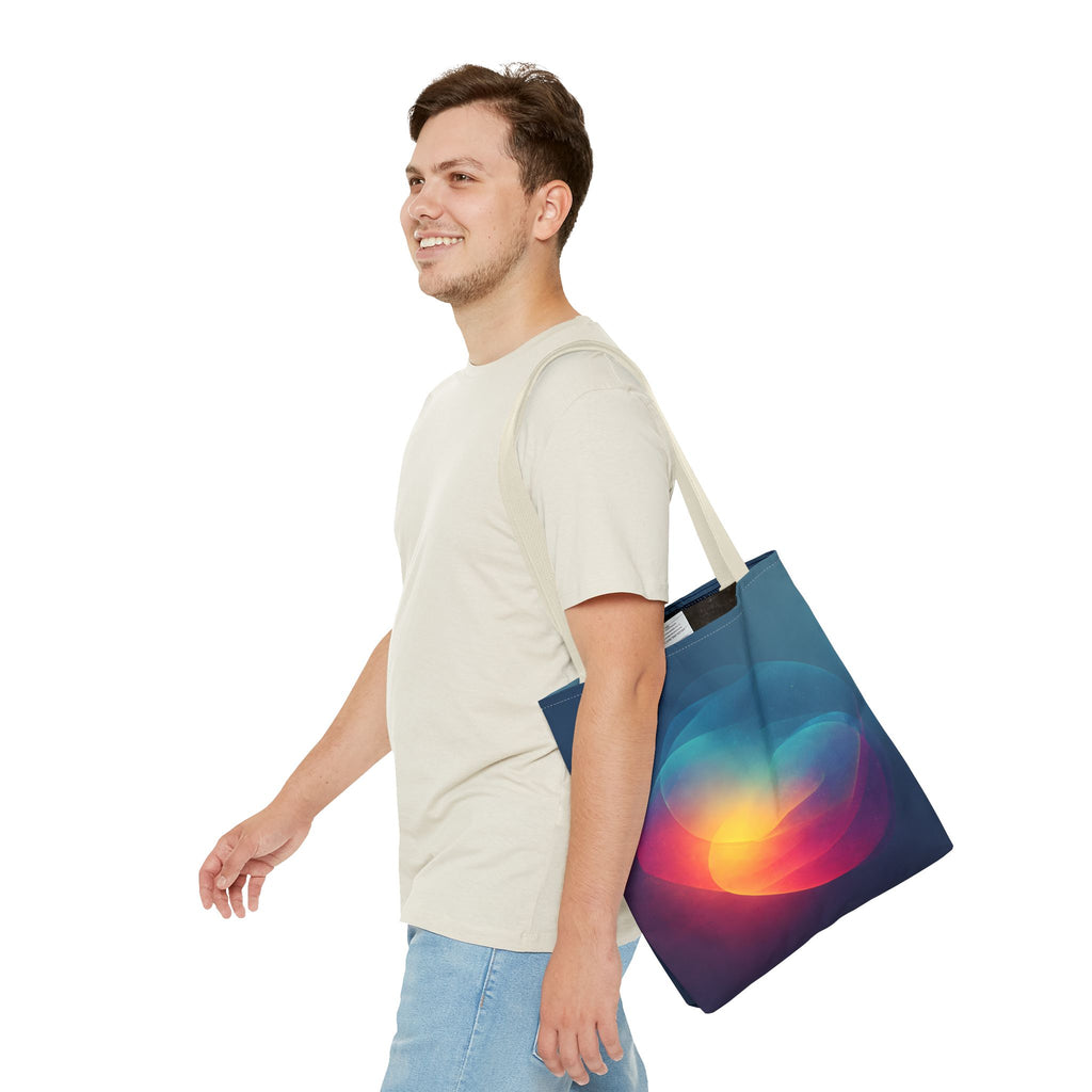 Abstract Love Tote Bag - Modern True Connection Artwork - Minimalist Everyday Carry