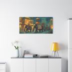 Mughal Elephant Art Print - Royal Indian Palace Procession - Statement Cultural Wall Decor
