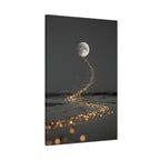 Moon Garden Wall Art - Minimal Firefly Path - Calm Modern Decor
