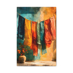 Colorful Textile Wall Art - Sunlit Fabric Hanging - Boho Cultural Decor