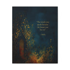Hafiz Quote Wall Art - Words You Speak Become the House You Live In - Minimal Spiritual Home Decor