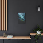 Misty Landscape Wall Art - Moody Blue Green Nature - Calm Modern Decor