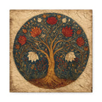 Tree of Life Wall Art - Symbolic Botanical Circle - Spiritual Nature Decor