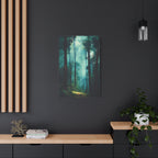 Forest Wall Art - Misty Green Woodland Landscape - Calming Nature Decor