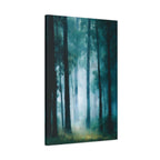 Fog Forest Wall Art - Tall Trees in Mist - Calm Modern Nature Decor
