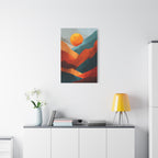 Sunset Wall Art - Warm Earth Tone Mountain Landscape Print